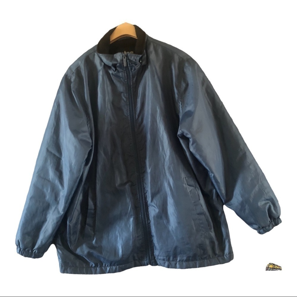TOTES Teal Lightweight Water Resistant Rain Jacket Size Large
